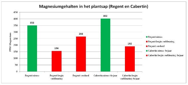 magnesium gebrek bij druiven 1